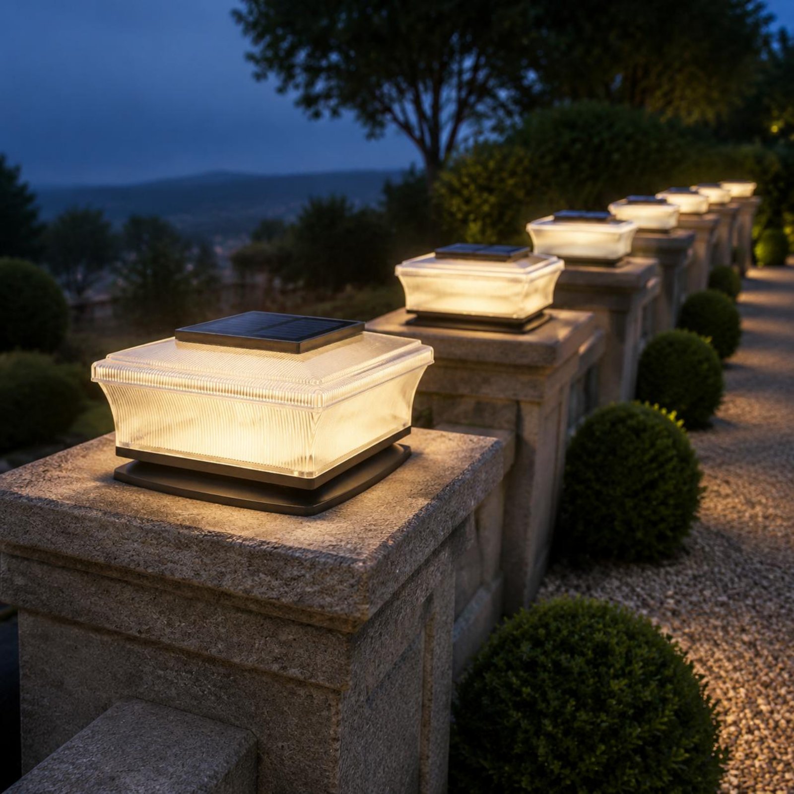 Solar Garden Light - Lampe solaire sans fil pour poteau