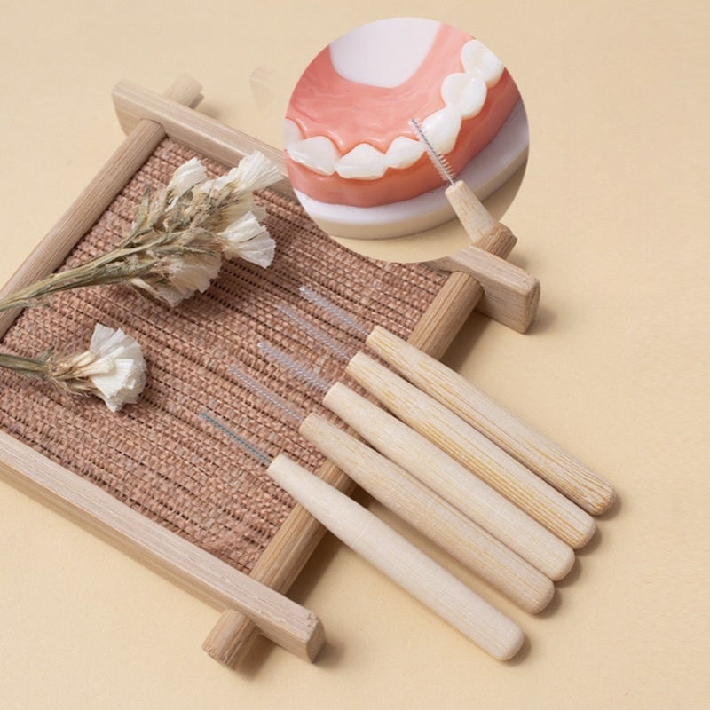 Bamboo Toothbrush - 2 pièces bambou brossage interdentaire écart