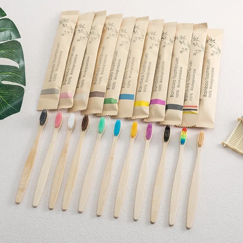 Bamboo Toothbrush - Lot de 10 brosses à dents