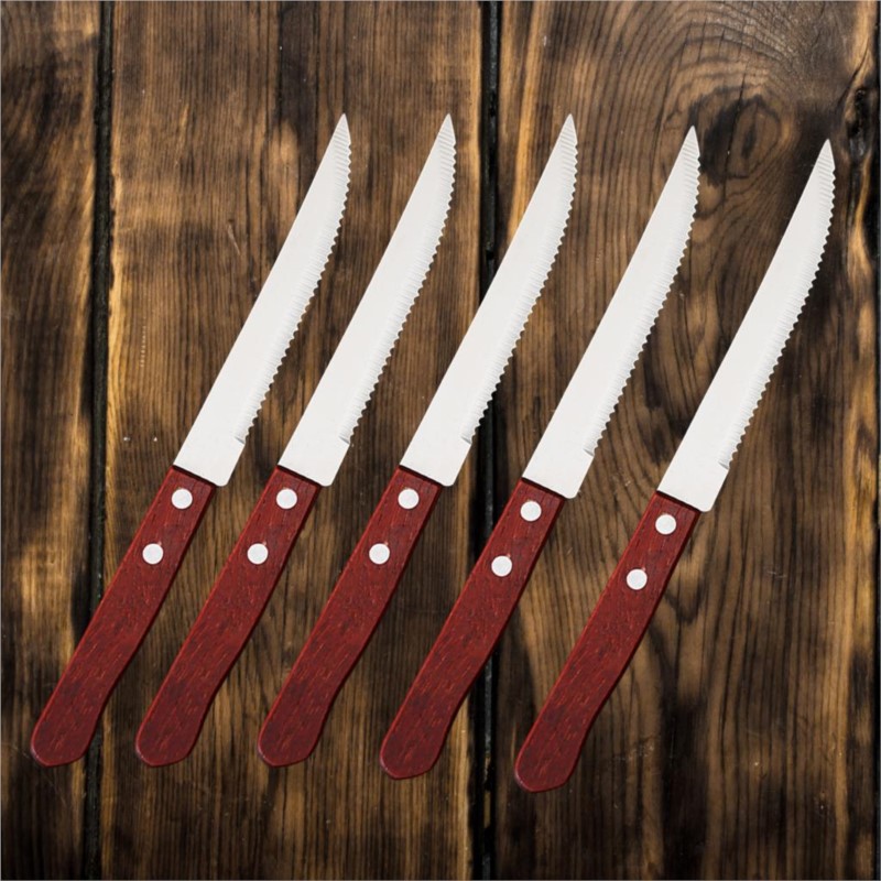 Bamboo Cutlery - Couteau à Steak en acier inoxydable,