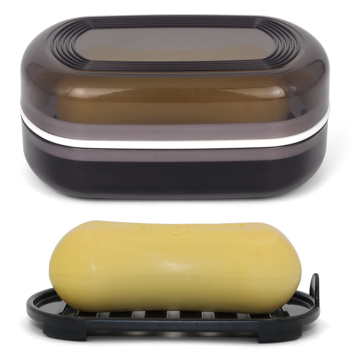 Bamboo Cutlery - HORegina Portable Black Covered Bamboo Dish,