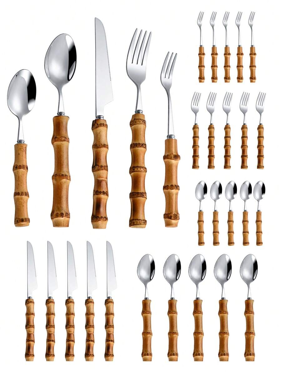 Ensemble de couverts en acier  - Bamboo Cutlery avis et prix