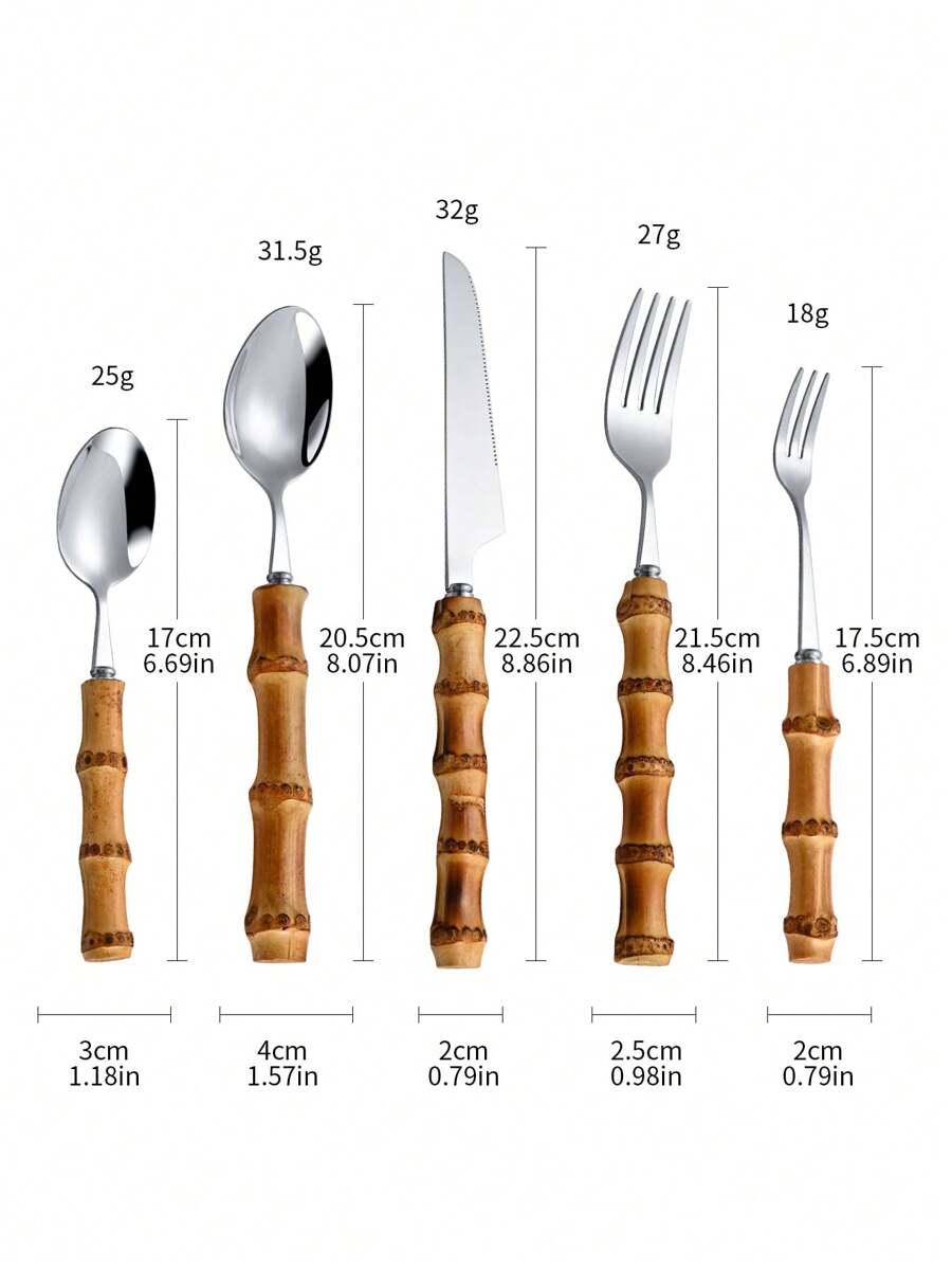 Ensemble de couverts en acier  - Bamboo Cutlery avis et prix