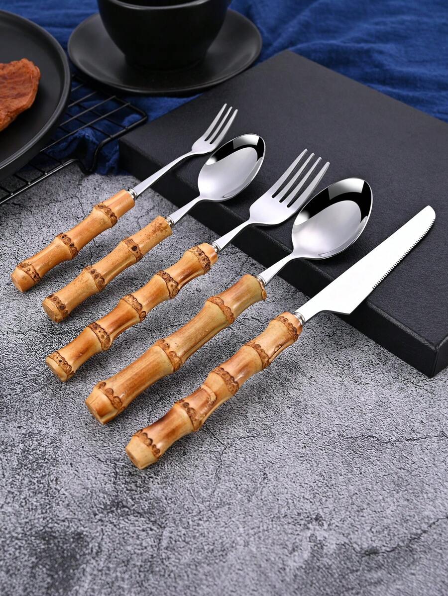 Ensemble de couverts en acier  - Bamboo Cutlery avis et prix
