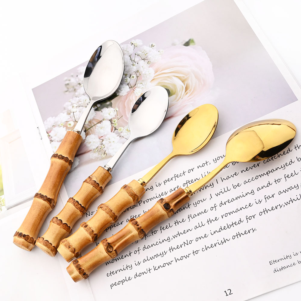 Couverts en acier inoxydable a - Bamboo Cutlery avis et prix