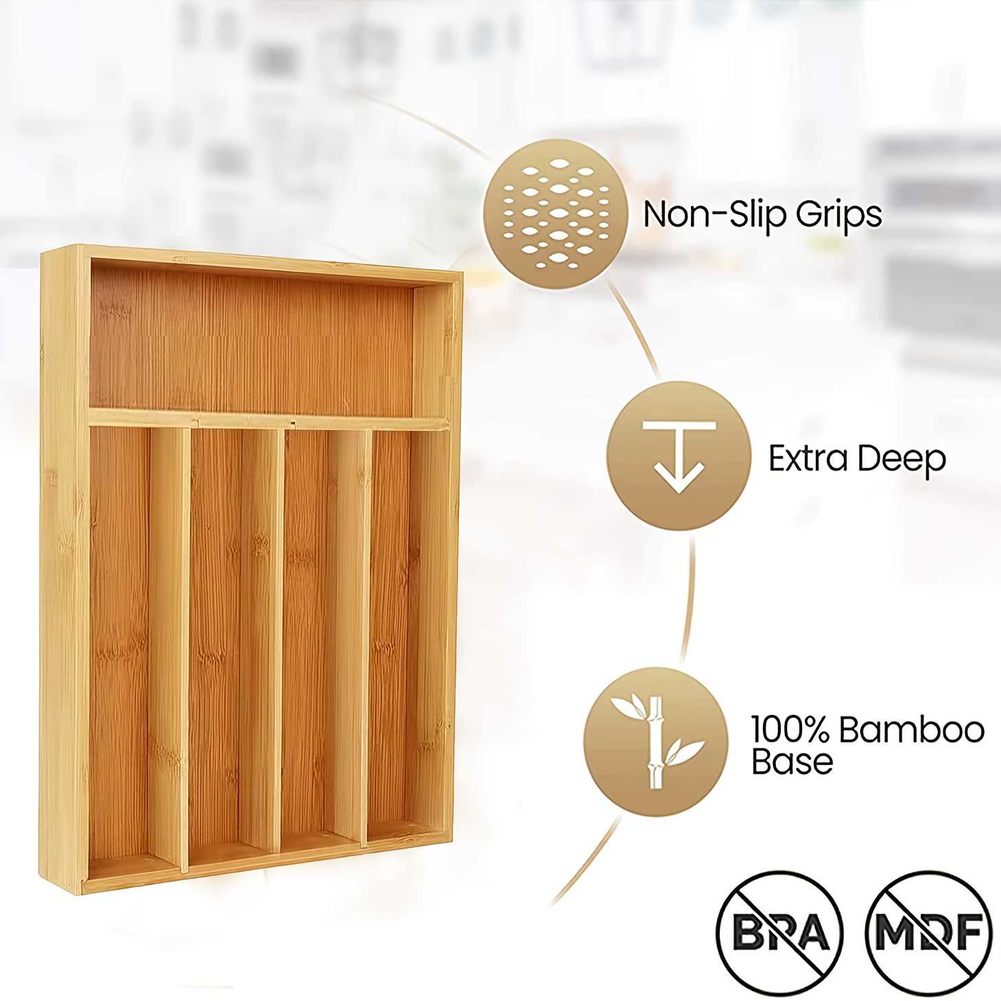 Organisateur de tiroir de cuis - Bamboo Cutlery avis et prix