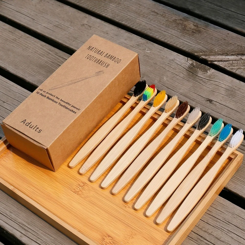 10 pièces brosse à dents color - Bamboo Toothbrush avis et prix