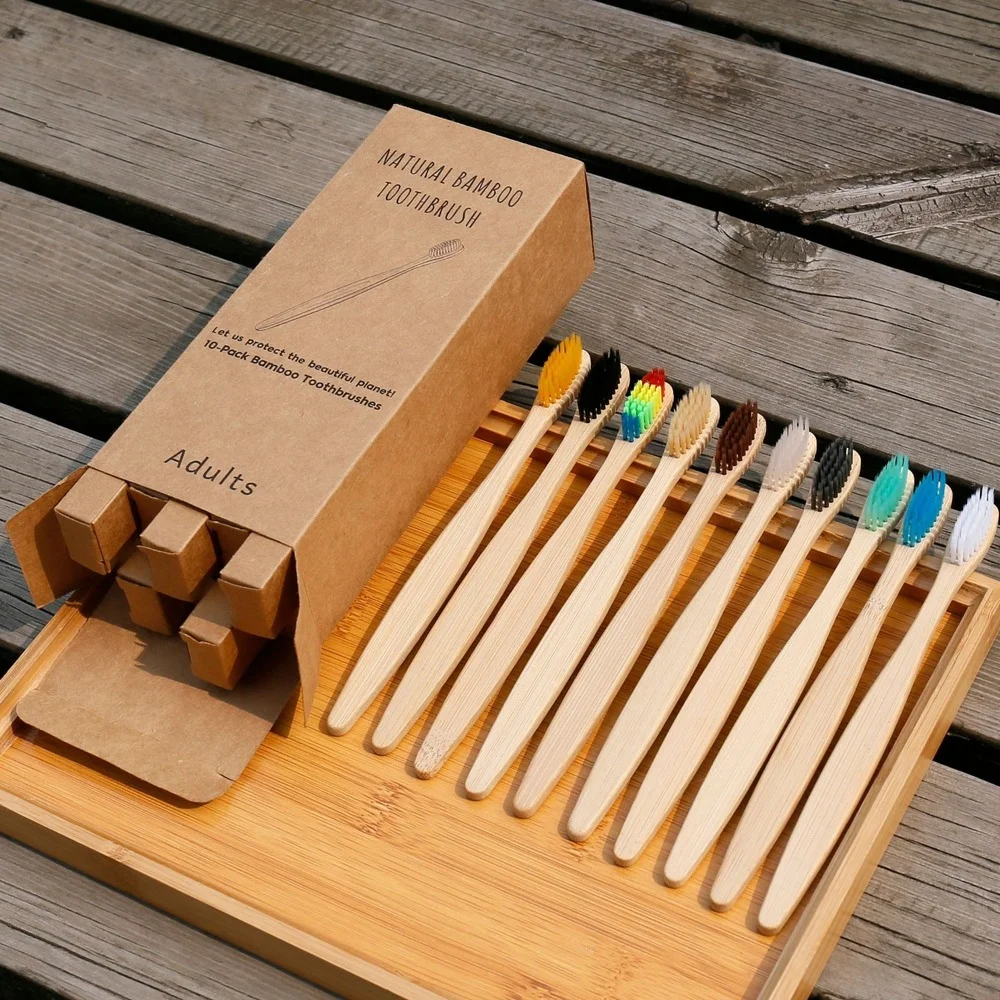 10 pièces brosse à dents color - Bamboo Toothbrush avis et prix